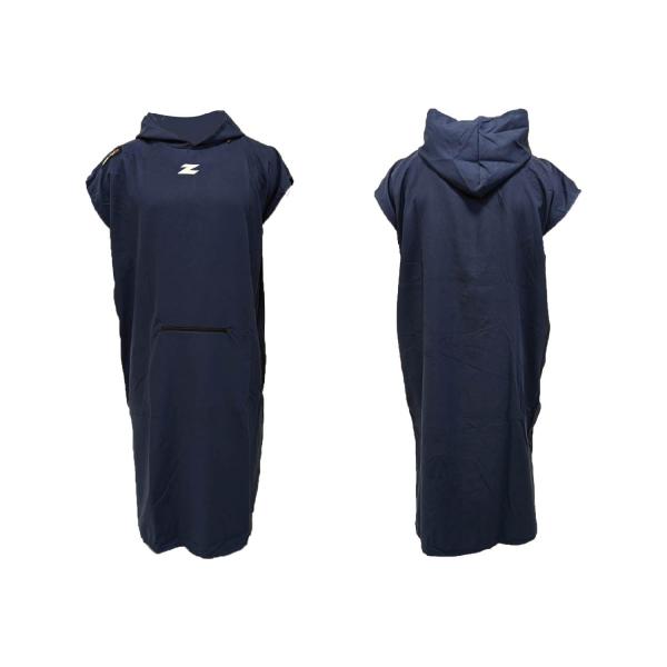 Poncho de natation et serviette de bain bleu marine | Z3R0D