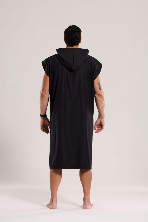 Poncho de natation et serviette de bain noir | Z3R0D
