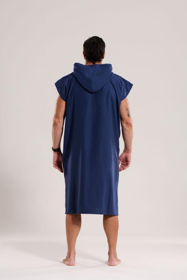 Poncho de natation et serviette de bain bleu marine | Z3R0D