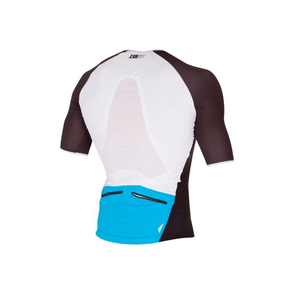 ttSINGLET Racer homme | Z3R0D - haut de triathlon à manches atoll et noir