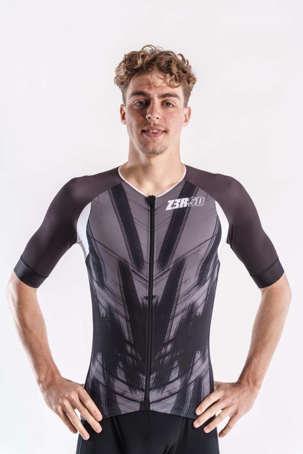 Racer man black vivacity ttSINGLET | Z3R0D - triathlon sleeved top 