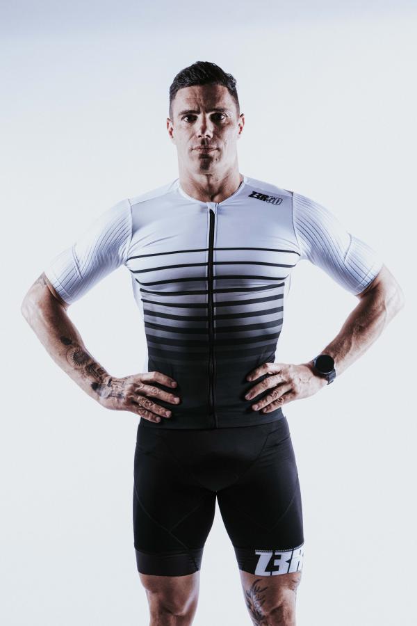 Racer man Faded Mariniere ttSINGLET | Z3R0D - triathlon sleeved top 