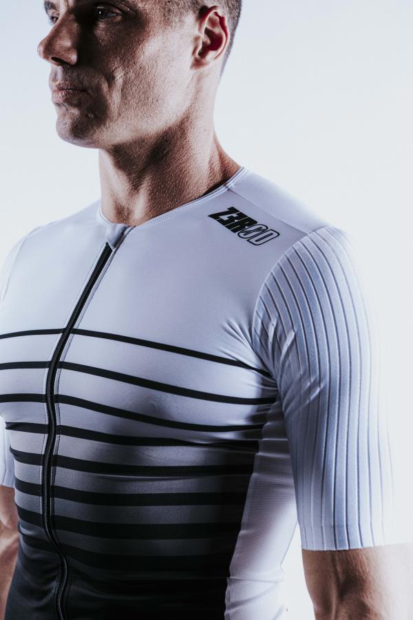 Racer man Faded Mariniere ttSINGLET | Z3R0D - triathlon sleeved top 