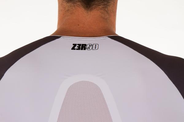 ttSINGLET Racer homme | Z3R0D - haut de triathlon à manches rouge et gris