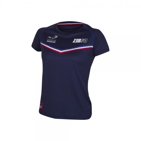 T-shirt manches courtes running femmes équipe de France Z3R0D