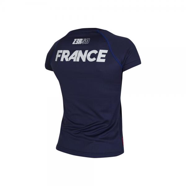 T-shirt manches courtes running femmes équipe de France Z3R0D