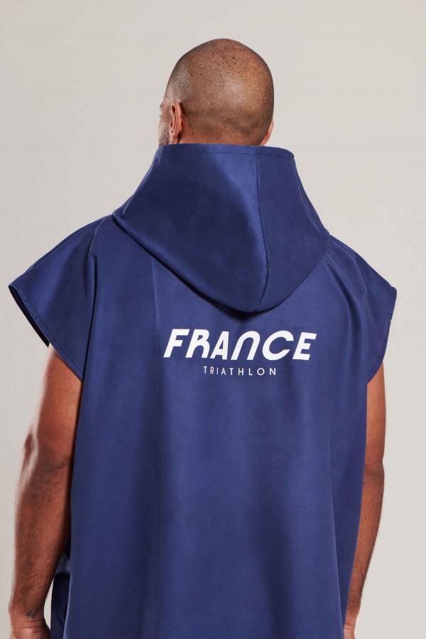 Poncho de natation et serviette de bain bleu marine | Z3R0D