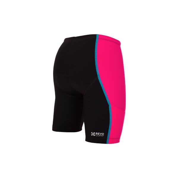 Short de triathlon femme noir et rose racer | Z3R0D - bas de triathlon