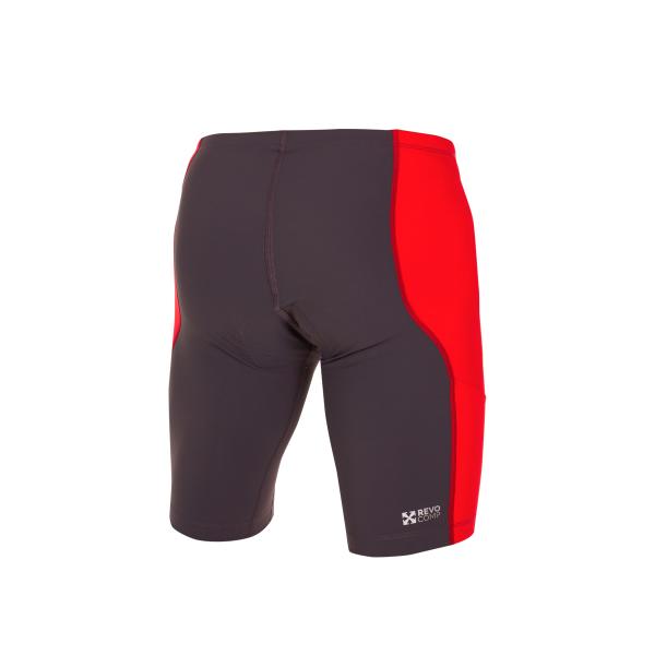 Short triathlon racer homme gris et rouge | Z3R0D