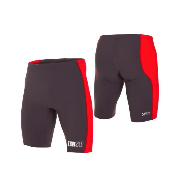 Short triathlon racer homme gris et rouge | Z3R0D