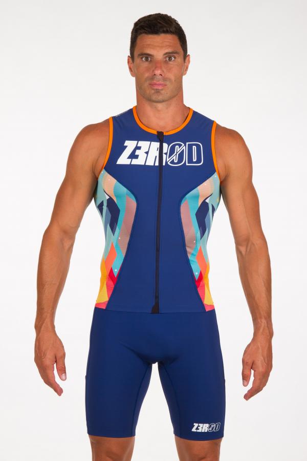 Triathlon racer man black and atoll shorts | Z3R0D