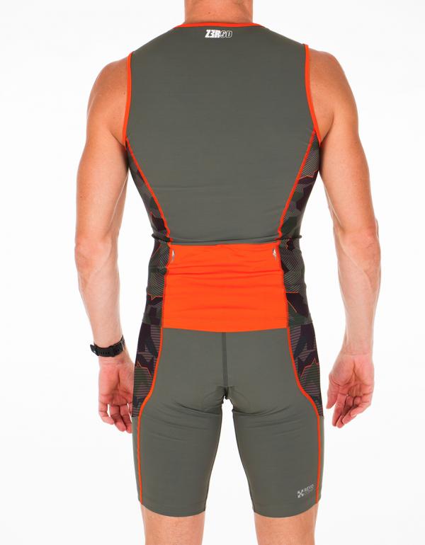 Singlet triathlon racer homme camo | Z3R0D - haut de triathlon 