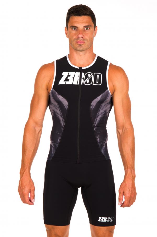 Triathlon racer man camo singlet | Z3R0D triathlon top 