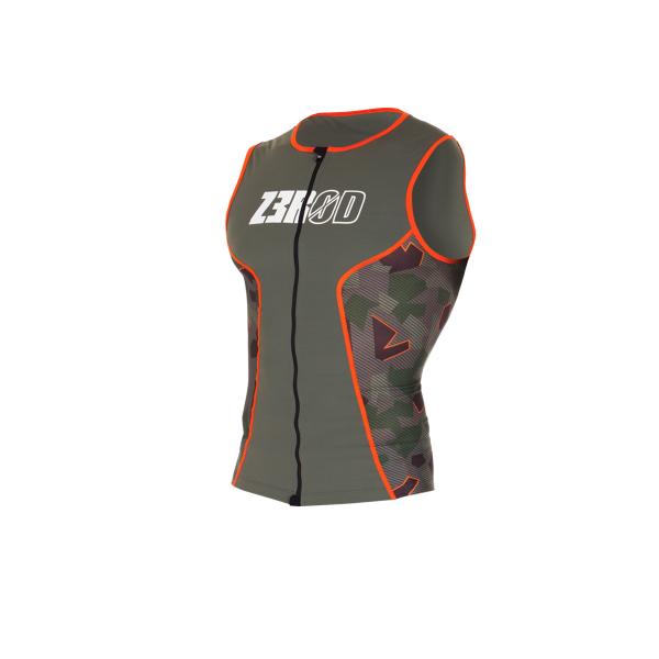 Singlet triathlon racer homme camo | Z3R0D - haut de triathlon 