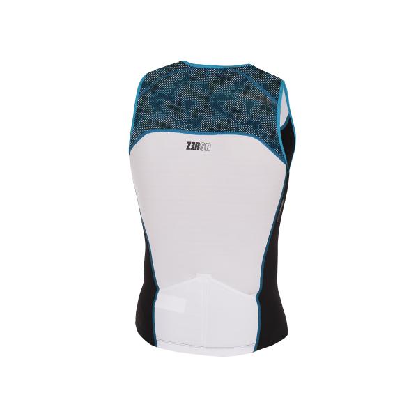 Haut de triathlon singlet Start bleu et noir | Z3R0D