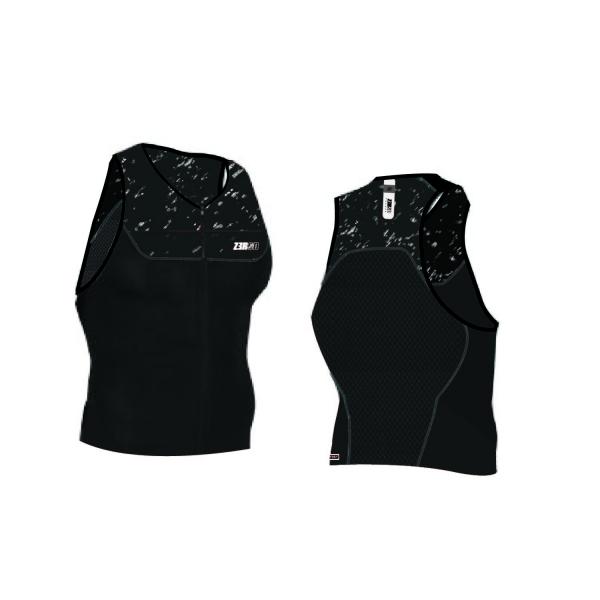 Triathlon start black Strobolight singlet | Z3R0D triathlon top