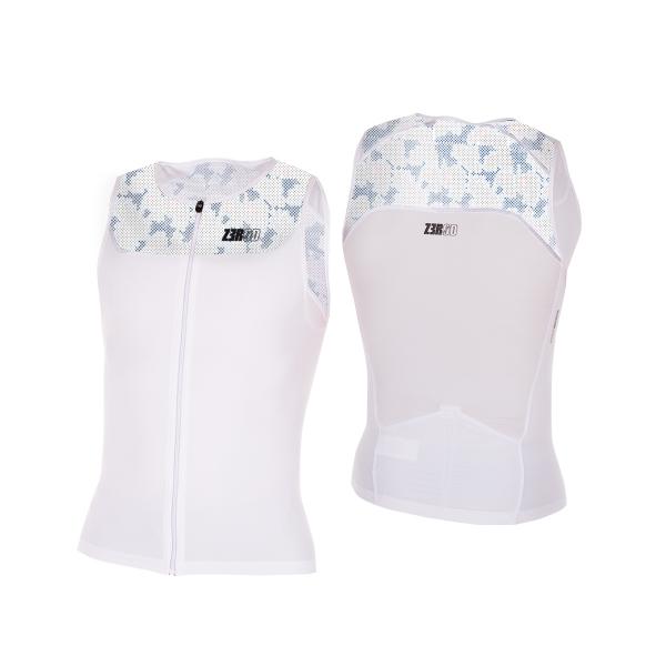 Haut de triathlon singlet Start blanc | Z3R0D