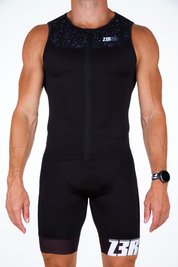 Haut de triathlon singlet Start noir | Z3R0D