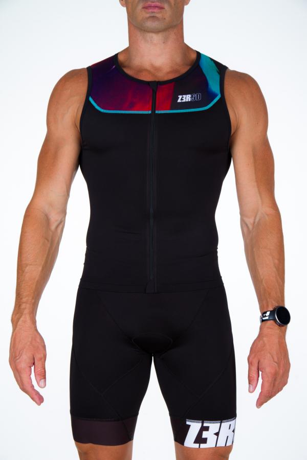 Haut de triathlon singlet Start noir | Z3R0D