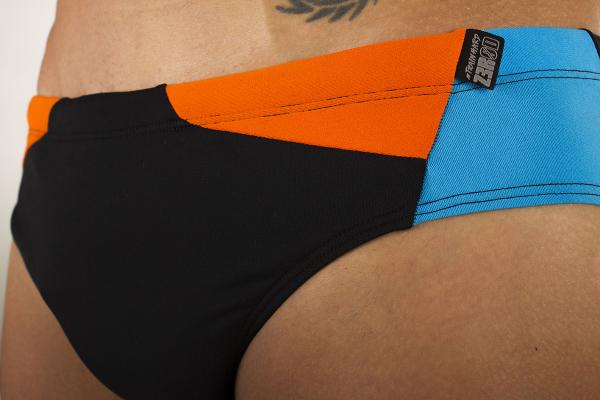 Slip de bain Z3R0D hommes - noir/atoll/orange