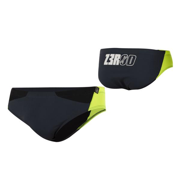 Z3R0D SWIM BRIEFS - GREY/FLUO