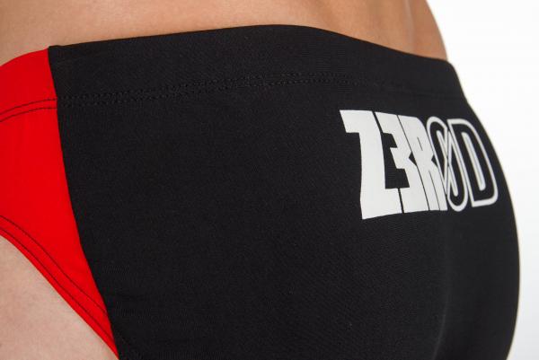 Slip de bain homme noir, gris et rouge | Z3R0D