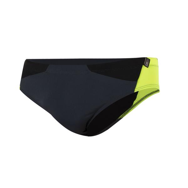 Z3R0D SWIM BRIEFS - GREY/FLUO