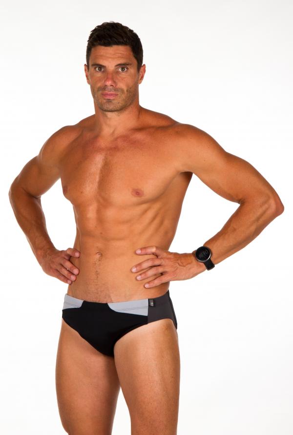 Man black, grey, white swim briefs | Z3R0D