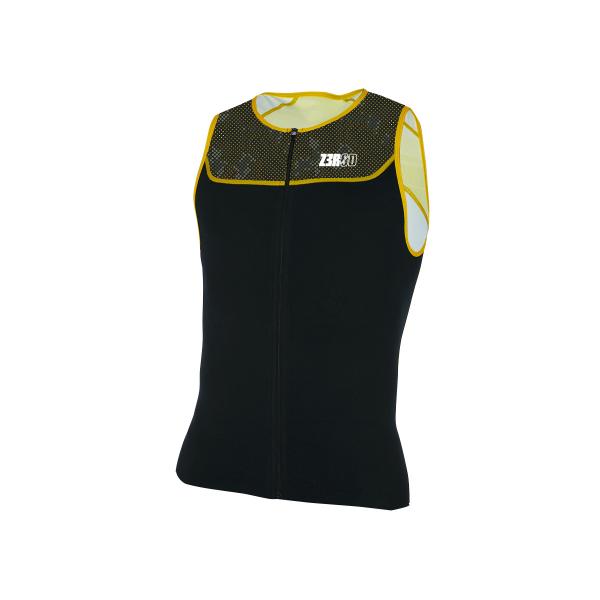 Haut de triathlon singlet Start jaune et noir | Z3R0D