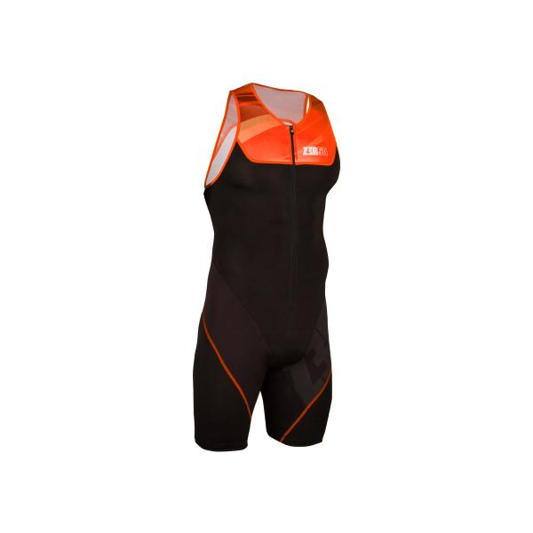 Z3R0D - start TRISUIT MAN FRONT ZIP BLACK ORANGE