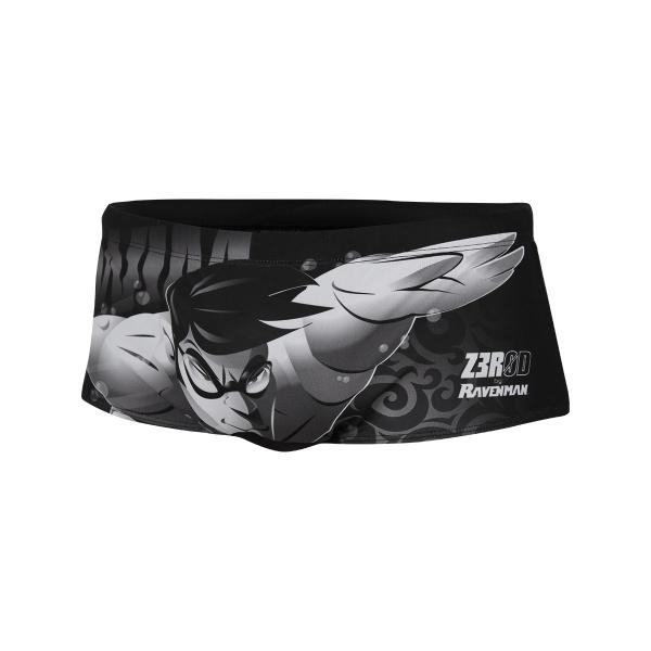 Swim trunks men swimsuit - ZEROD Ravenman Black