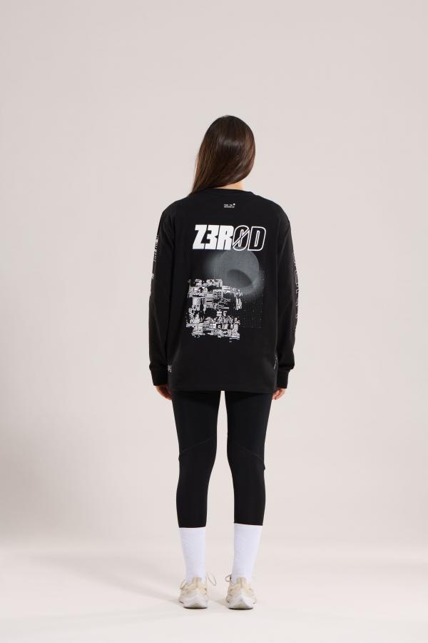 Man Long-Sleeve Black Vortex T-shirt Z3R0D