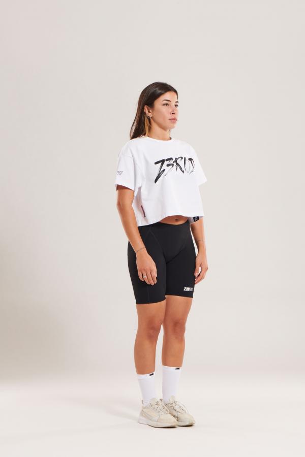 T-shirt oversize crop femme Z3R0D - Swim Bike Run 