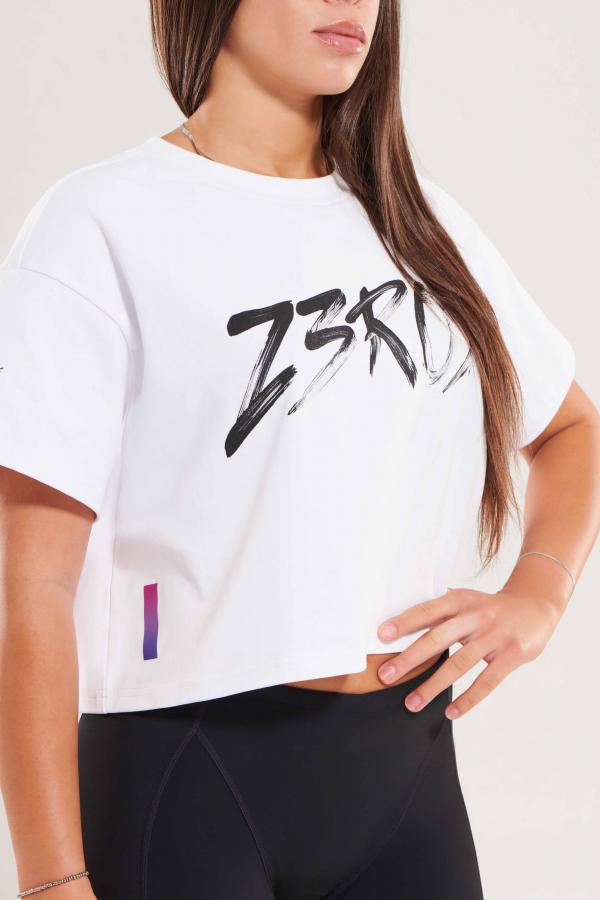 T-shirt oversize crop femme Z3R0D - Swim Bike Run 