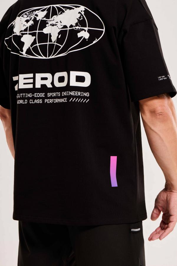 T-Shirt oversize homme Vortex noir Z3R0D