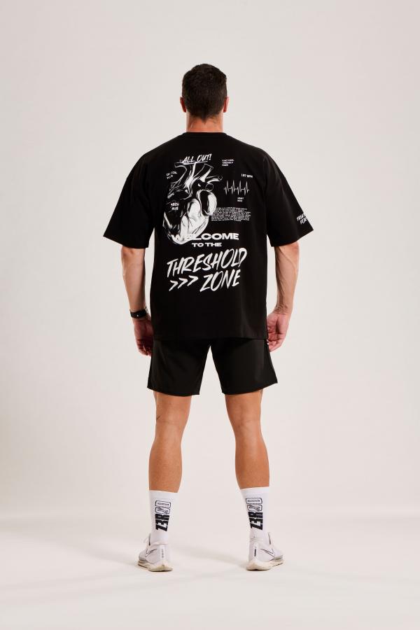 T-shirt oversize homme noir Threshold Zone - Z3R0D