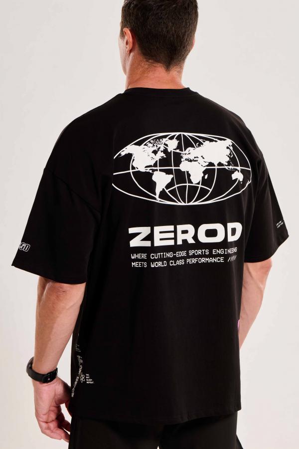 T-Shirt oversize homme Vortex noir Z3R0D