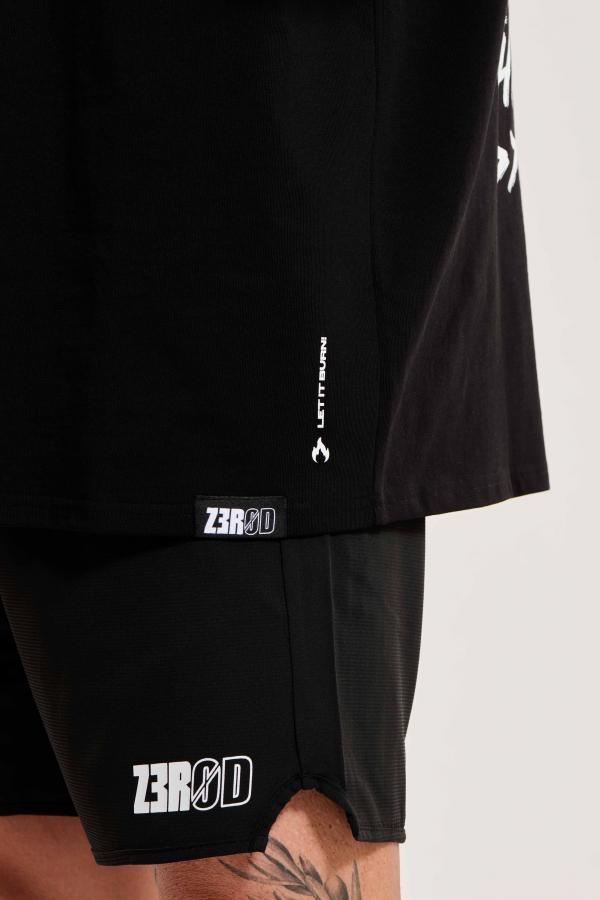 T-shirt oversize homme noir Threshold Zone - Z3R0D
