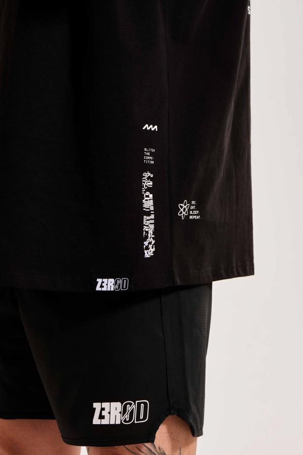 T-Shirt oversize homme Vortex noir Z3R0D