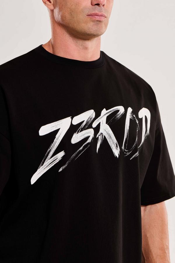 T-shirt oversize homme noir Threshold Zone - Z3R0D