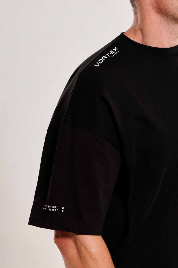 T-Shirt oversize homme Vortex noir Z3R0D