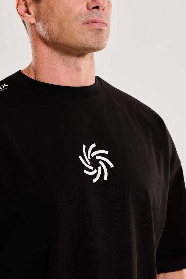 T-Shirt oversize homme Vortex noir Z3R0D