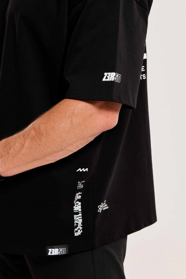 T-Shirt oversize homme Vortex noir Z3R0D