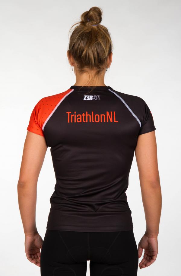 Netherlands Woman Running T-shirt | Z3R0D Dutch running tee