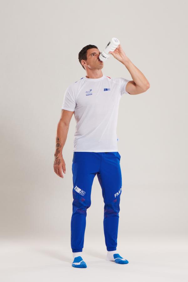 T-shirt manches courtes running hommes équipe de France Z3R0D bleu marine