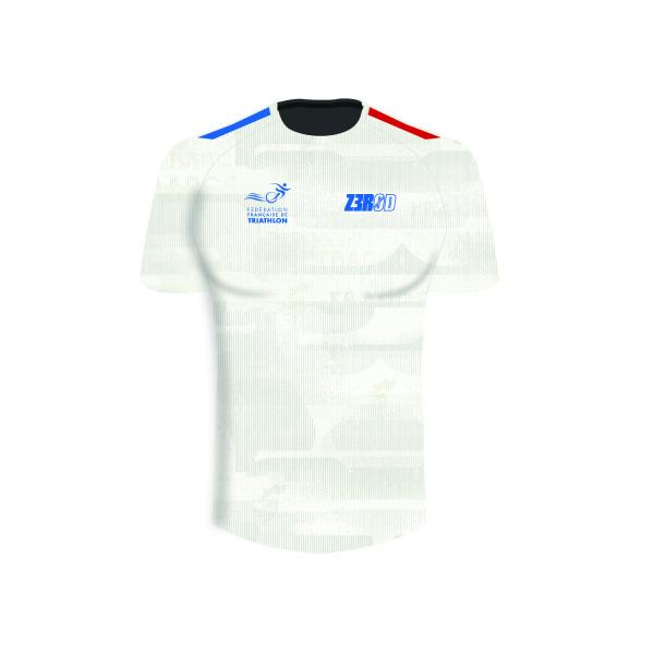 T-shirt manches courtes running hommes équipe de France Z3R0D bleu marine