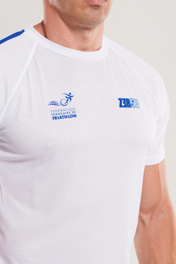 T-shirt manches courtes running hommes équipe de France Z3R0D bleu marine