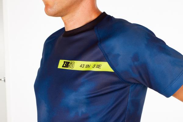 Z3R0D Lime Thunderstorm running t-shirt for men