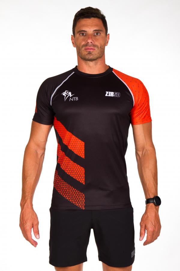 Netherlands Man Black Running T-shirt | Z3R0D Dutch running tee