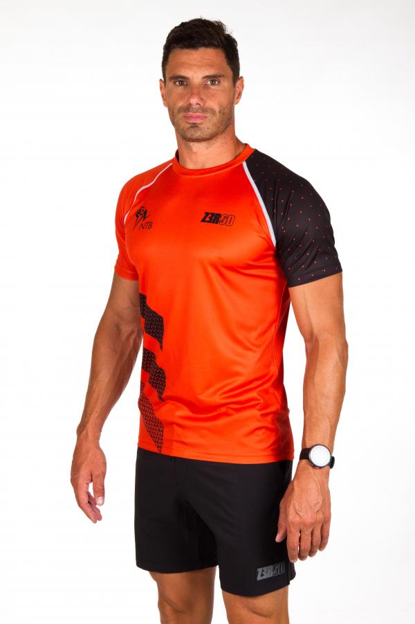 Netherlands Man Orange Running T-shirt | Z3R0D Dutch running tee